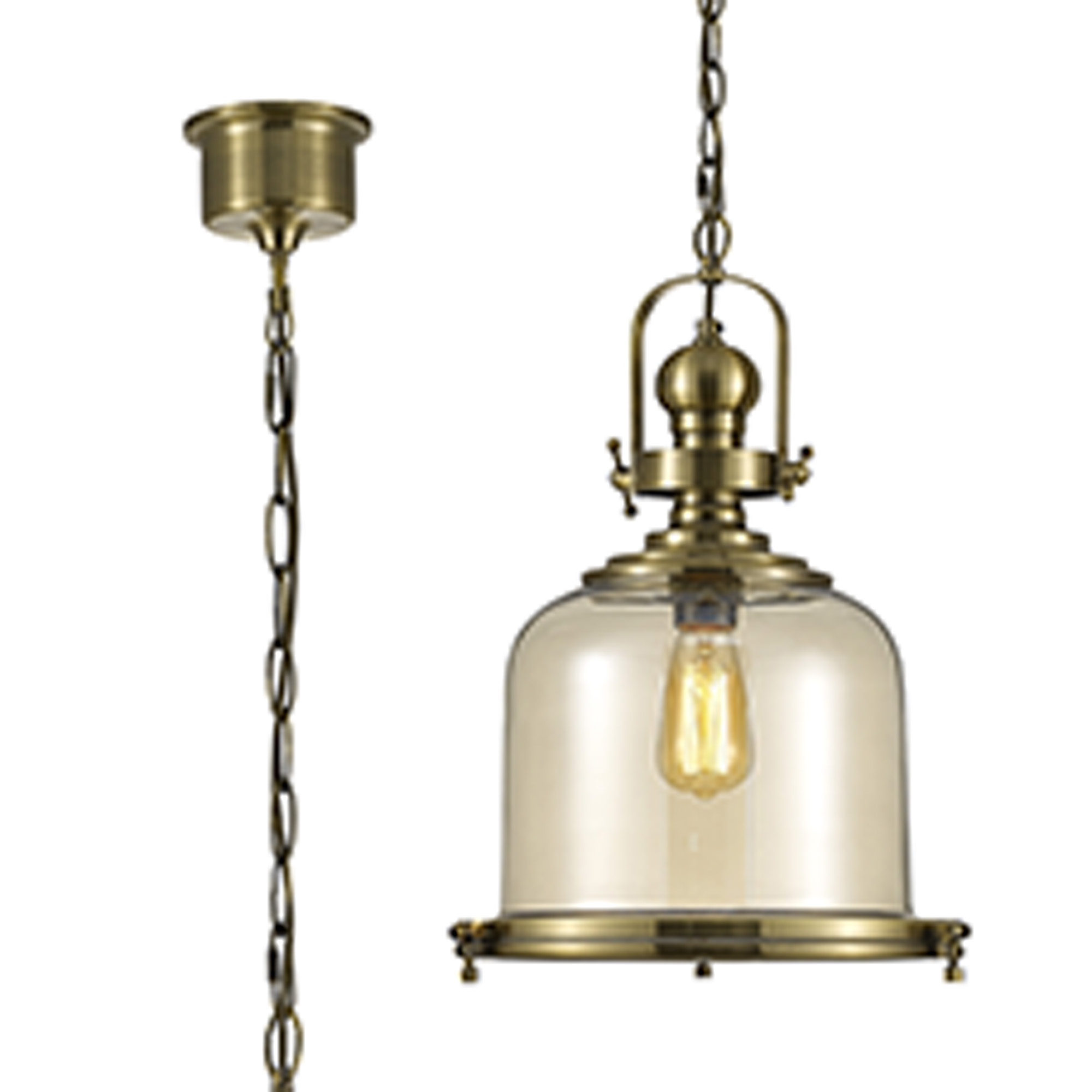 IL31594  Riley Glass Pendant 1 Light